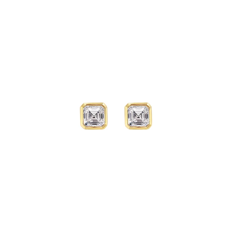 Flash Deals On Fine Jewelry – Shop Before It's Gone Asscher Diamond Stud Earrings