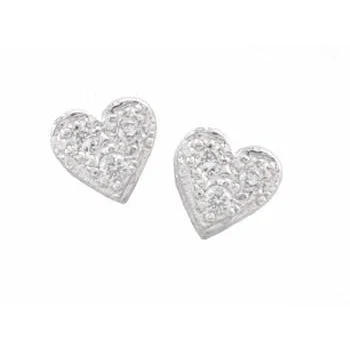 Flash Sale On Stunning Jewelry – Don't Miss Out Baby Pave Diamond Heart Stud Earrings
