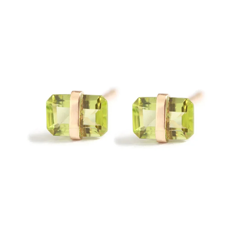 Exclusive Jewelry Sale Event – Shop Now Bezel-Wrapped Peridot Stud Earrings