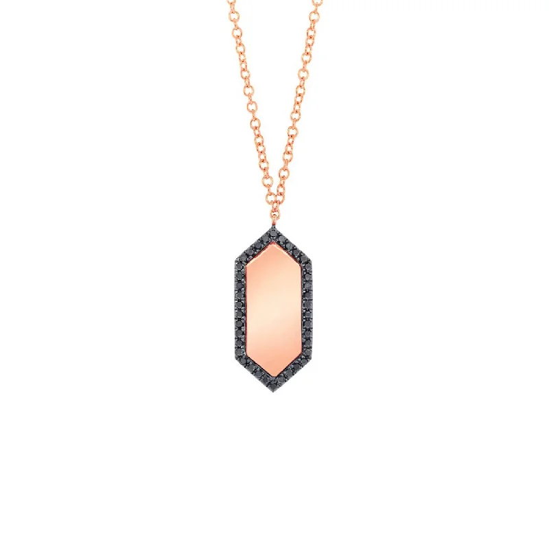 Luxury Jewelry At Unbeatable Discounts Black Diamond Hexagon Pendant