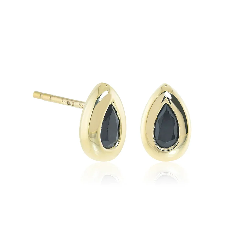 Jewelry Clearance Sale – Final Reductions Black Jade Teardrop Stud Earrings