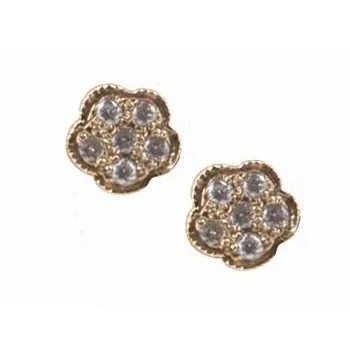 Huge Savings On Timeless Jewelry Collections Closed Flower Pave Diamond Stud Earrings
