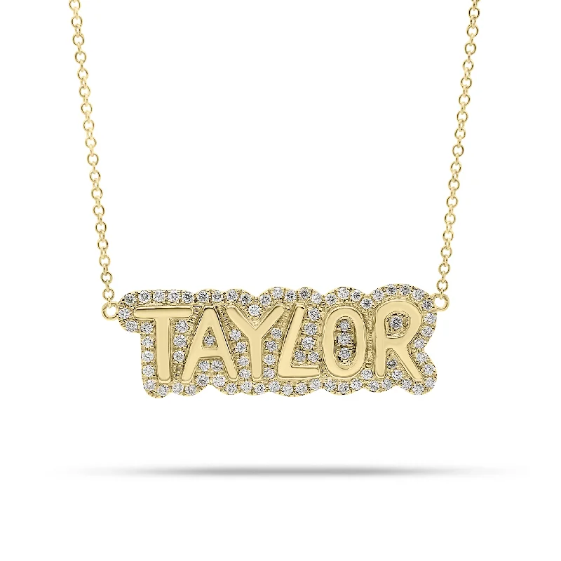 Bestselling Jewelry Now On Sale – Elevate Your Look Diamond Bubble Nameplate Necklace