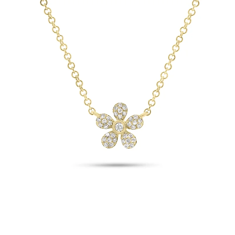 Limited-Stock Jewelry Clearance – Grab Your Favorites Now Pave Diamond Daisy Pendant Necklace