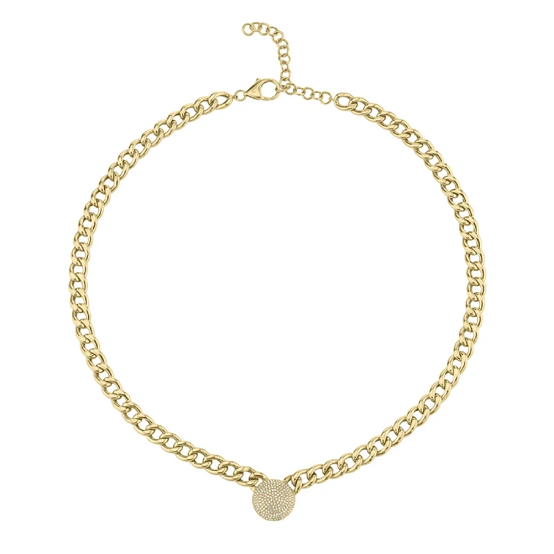 Shop Stylish Jewelry Now And Save Big Diamond Disc Curb Chain Choker