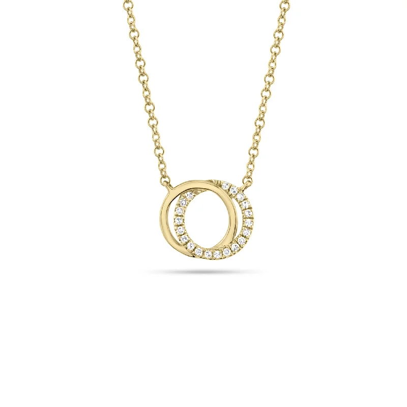 Bestselling Jewelry At Special Promotional Rates Diamond & Gold Interlocking Circles Pendant