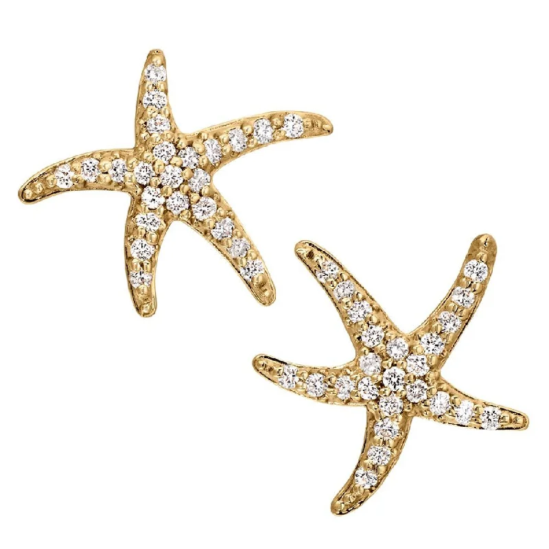 Trending Jewelry Styles Now At Limited-Time Discounts Diamond Pavé Starfish 14K Yellow Gold Stud Earrings Trending Jewelry Styles Now At Limited-Time Discounts Diamond Pavé Starfish 14K Yellow Gold Stud Earrings