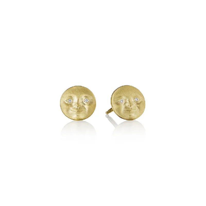 Your Dream Jewelry At Dream Prices Small Moonface Stud Earrings