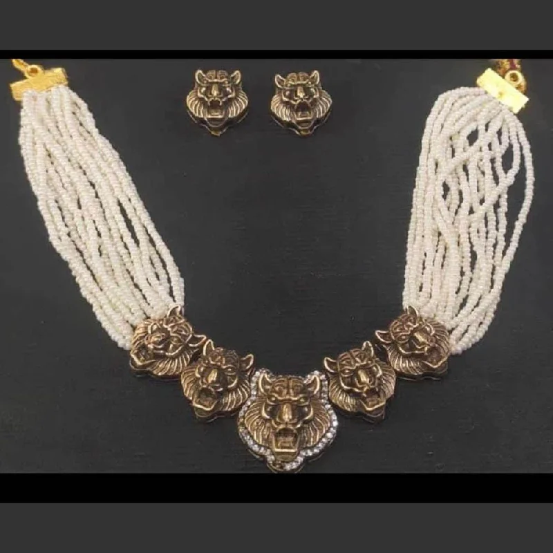 Shop Dazzling Jewelry With Special Promotional Discounts FS Collection Gold Plated Sabyasachi Expire Choker Necklace Set