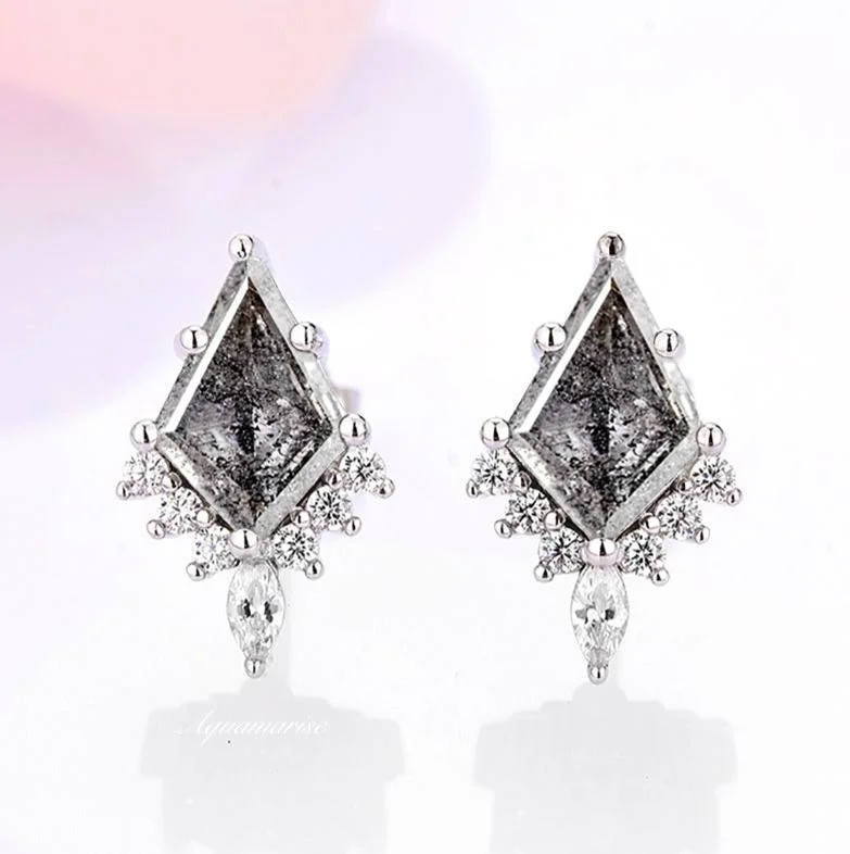 Personalized Jewelry Sale – Meaningful Gifts At Great Prices Skye Kite™ Galaxy Raw Salt & Pepper Diamond (Herkimer Diamond) Stud Earrings- 925 Sterling Silver