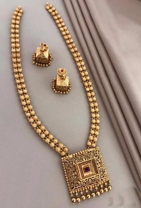 Luxury Meets Affordability – Jewelry Sale Now Live Gold Plated Exclusive Laxmi Long Necklace Set