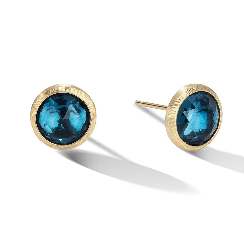 Unmissable Deals On Handmade Jewelry Collections Jaipur London Blue Topaz Stud Earrings