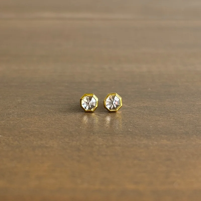 Luxury Meets Affordability – Jewelry Sale Live Now Octagon Diamond Stud Earrings