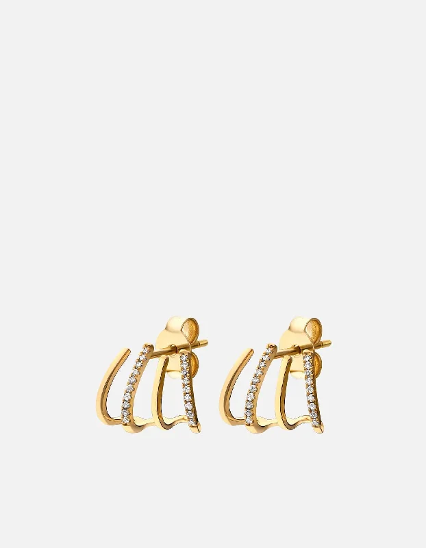 Elegant Designs, Unbeatable Discounts – Shop Jewelry Now Olina Stud Earrings, 14k Gold Pavé