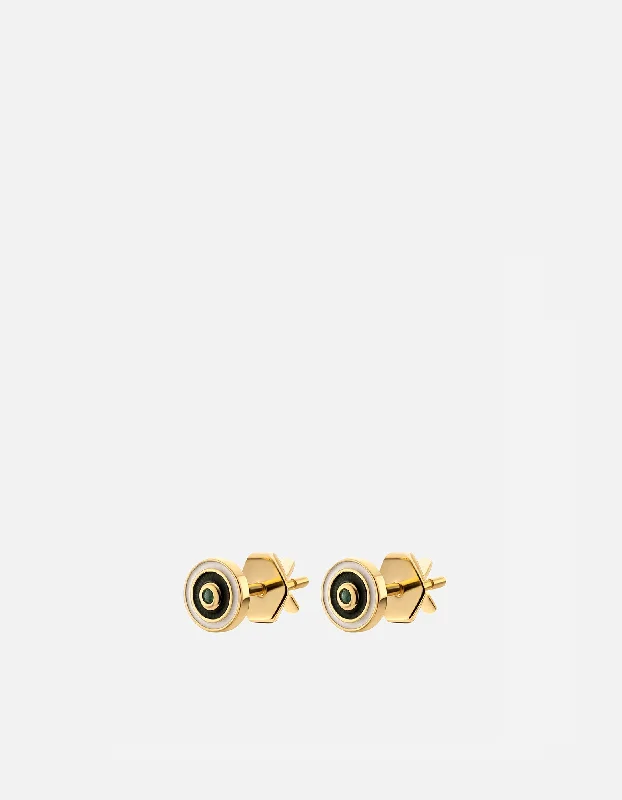 Make Every Moment Shine – Jewelry Discounts Available Opus Chalcedony Stud Earrings, Gold Vermeil/Green
