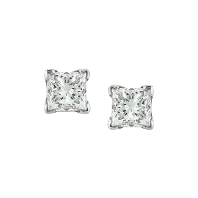 Sparkle On A Budget – Fine Jewelry For Less Princess Cut Diamond Stud Earrings (1.25ctw)