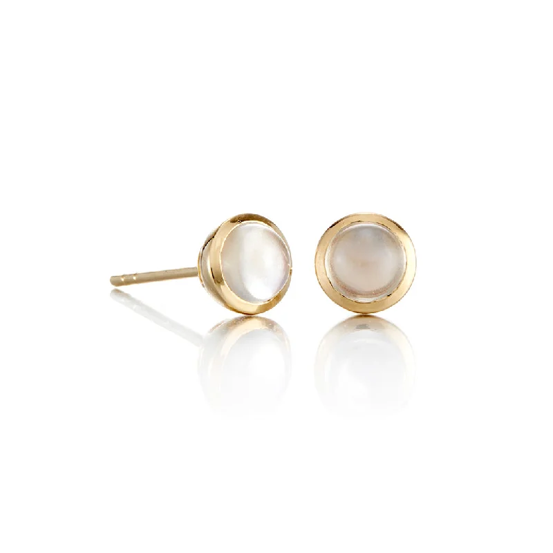 Exclusive Gemstone Jewelry At Special Prices 5mm Rainbow Moonstone Stud Earrings