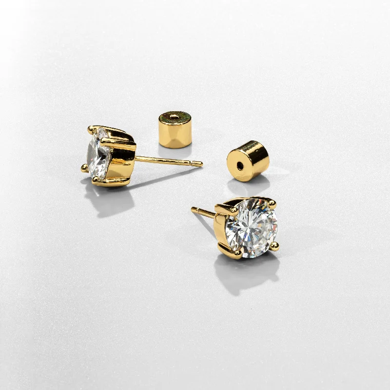 Premium Jewelry Now Available At Special Discounts Round Diamond Stud Earrings (Gold)
