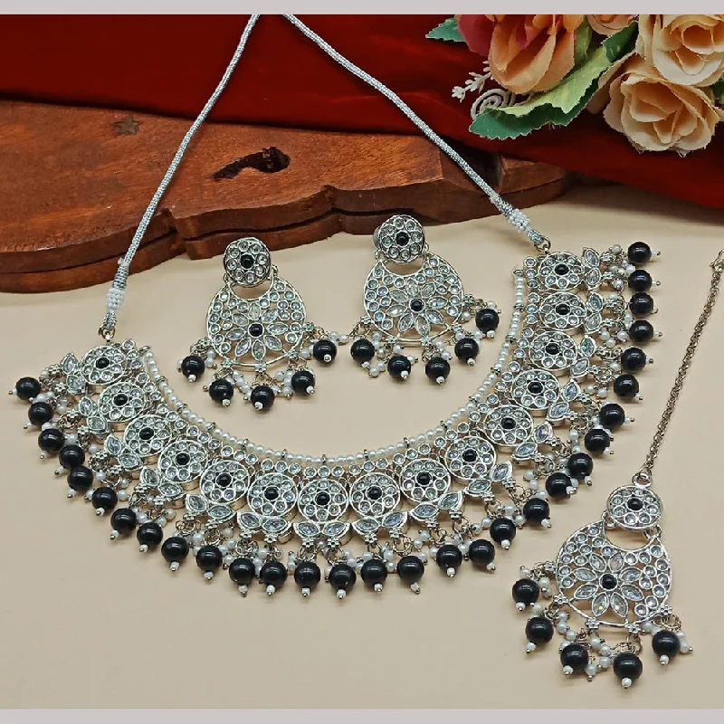 Don't Miss Our Biggest Jewelry Sale Of The Season Sai Fashion Silver Plated Crystal Stone And Beads Necklace Set