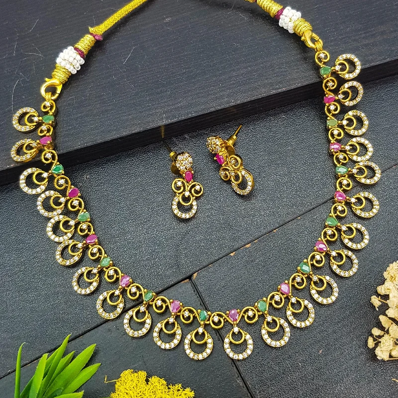 Personalized Jewelry At Special Discount Rates Sayara Collection Elegant CZ Necklace Set