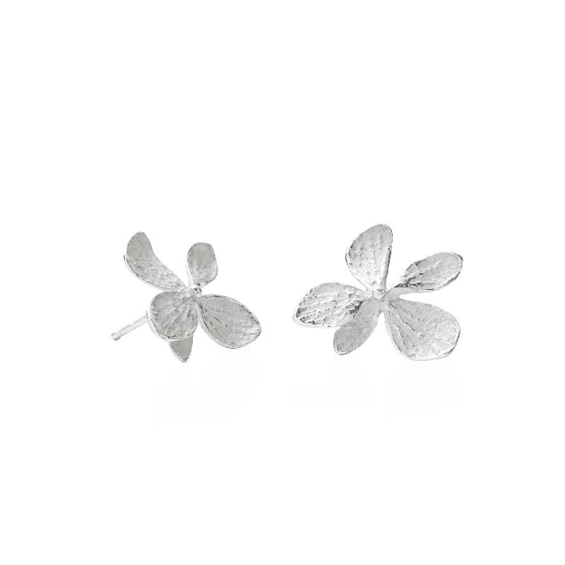 The Perfect Accessory For Less – Jewelry Sale Live Silver Single Hydrangea Stud Earrings
