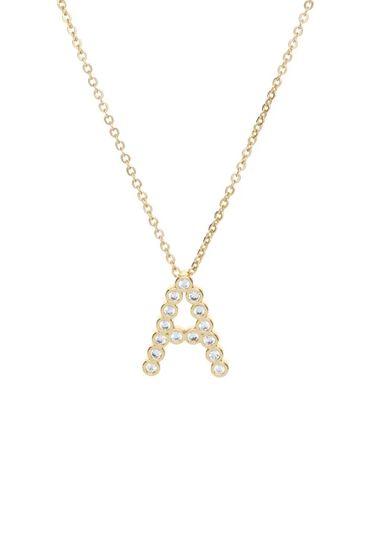 Discounted Jewelry For A Glamorous Look Simple Crystal Initial Necklace