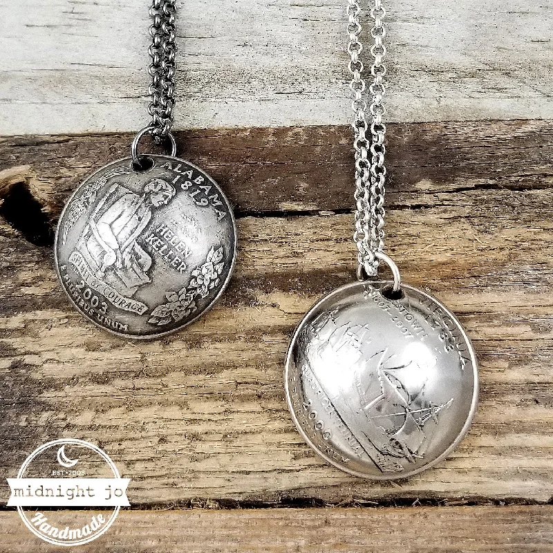 Exclusive Jewelry Sale – Shine For Less State Quarter Domed Coin Necklace