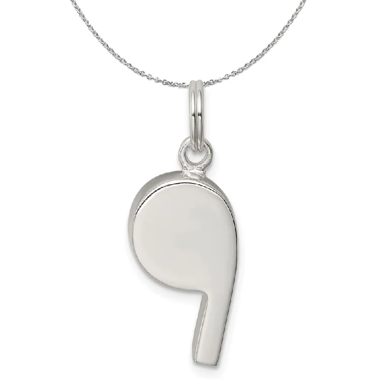 Luxury Meets Affordability – Jewelry Sale Live Now Sterling Silver 3D Sports Whistle Necklace