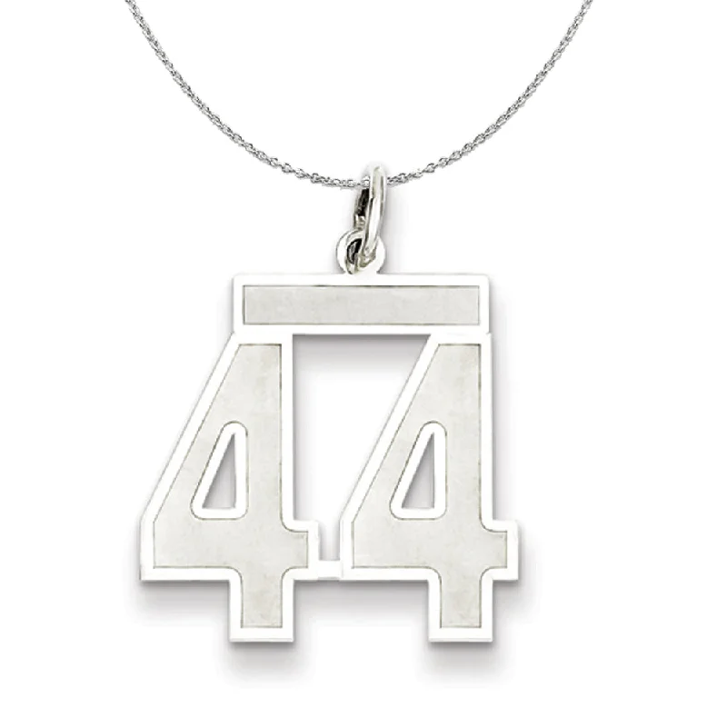 Get The Sparkle You Love At Prices You Adore Sterling Silver, Jersey Collection, Medium Number 44 Necklace