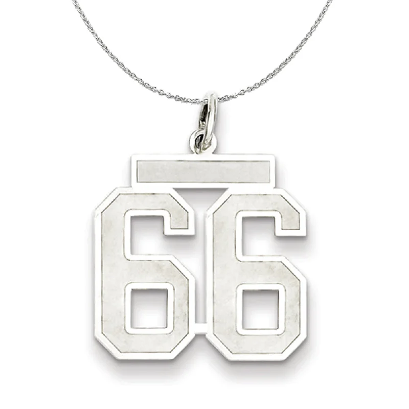 Best-Selling Jewelry Now Available At Special Deals Sterling Silver, Jersey Collection, Medium Number 66 Necklace