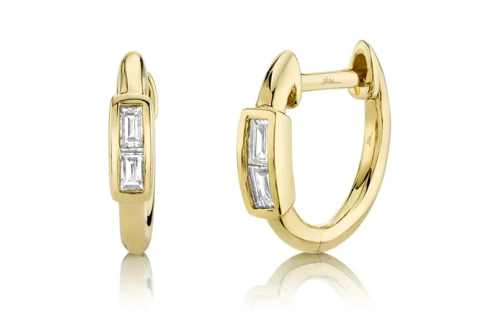 Exclusive Jewelry Offers – Shine For Less Shy Creation Diamond Baguette Huggie Earring