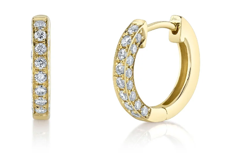 Elegant Jewelry At Unbeatable Offers – Shop Before It's Gone Shy Creation Three-Sided Diamond Huggie Earrings