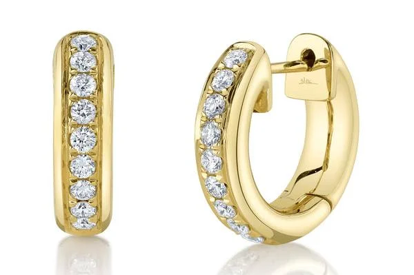 Buy More, Save More On Stunning Jewelry Designs Shy Creation Channel Set Diamond Huggie Earrings