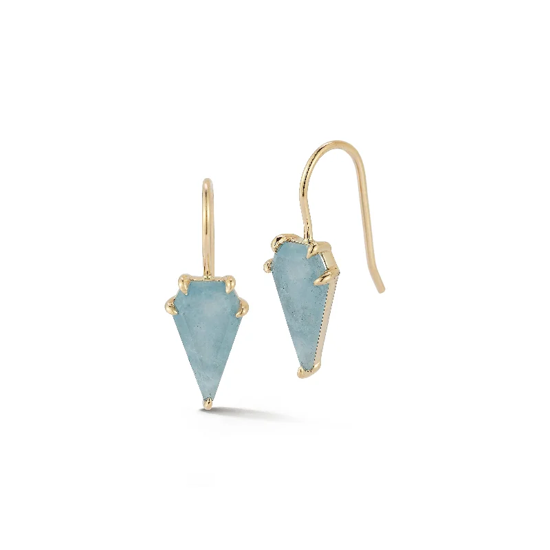 Huge Markdowns On Premium Jewelry Styles 14kt Aquamarine Kite Earrings