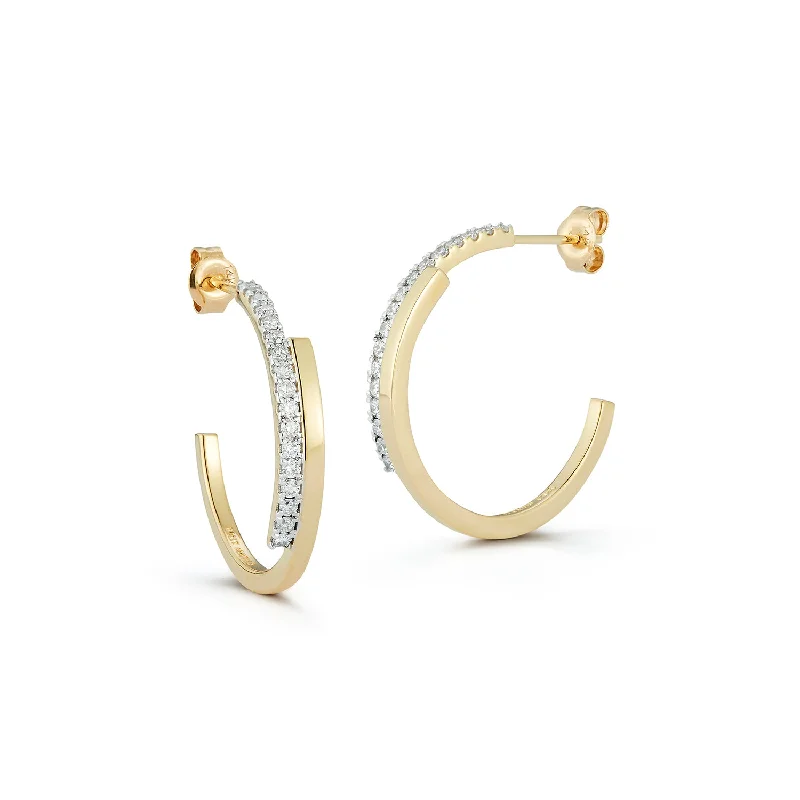 Huge Savings On Timeless Jewelry Collections 14kt Gold Diamond Bypass Hoops