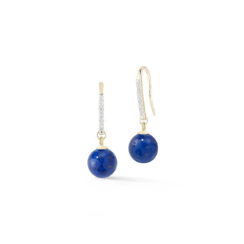 Affordable Glamour – Premium Jewelry At Special Prices 14kt Gold Single Lapis Drop Earrings