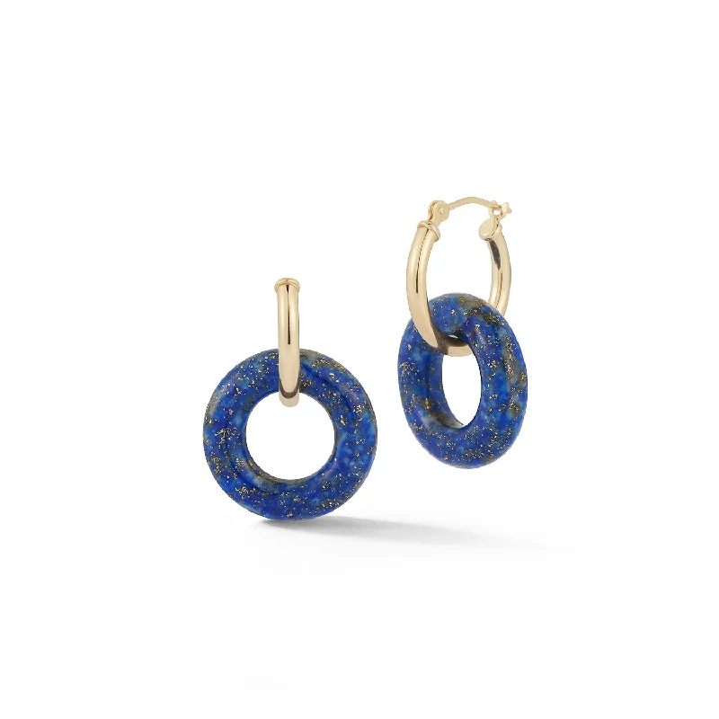 Holiday Jewelry Sale – Perfect Gifts At The Best Prices 14kt Lapis Donut Hoops