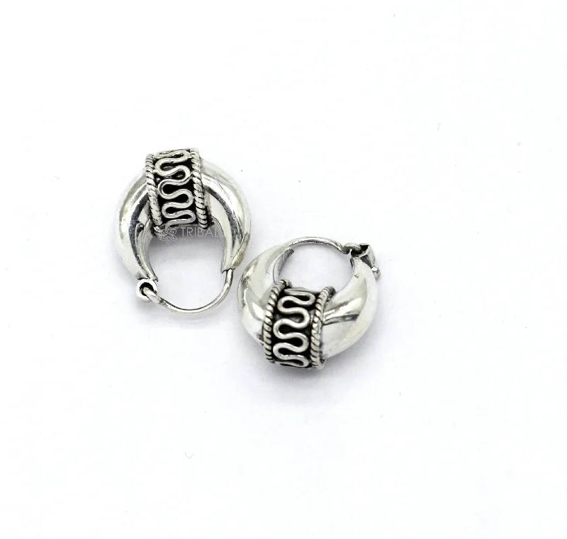 Once-A-Year Jewelry Deals – Shop Before They’Re Gone 925 Sterling silver handmade fabulous hoops earrings bali antique style unisex customized personalized  jewelry from rajasthan india s1304