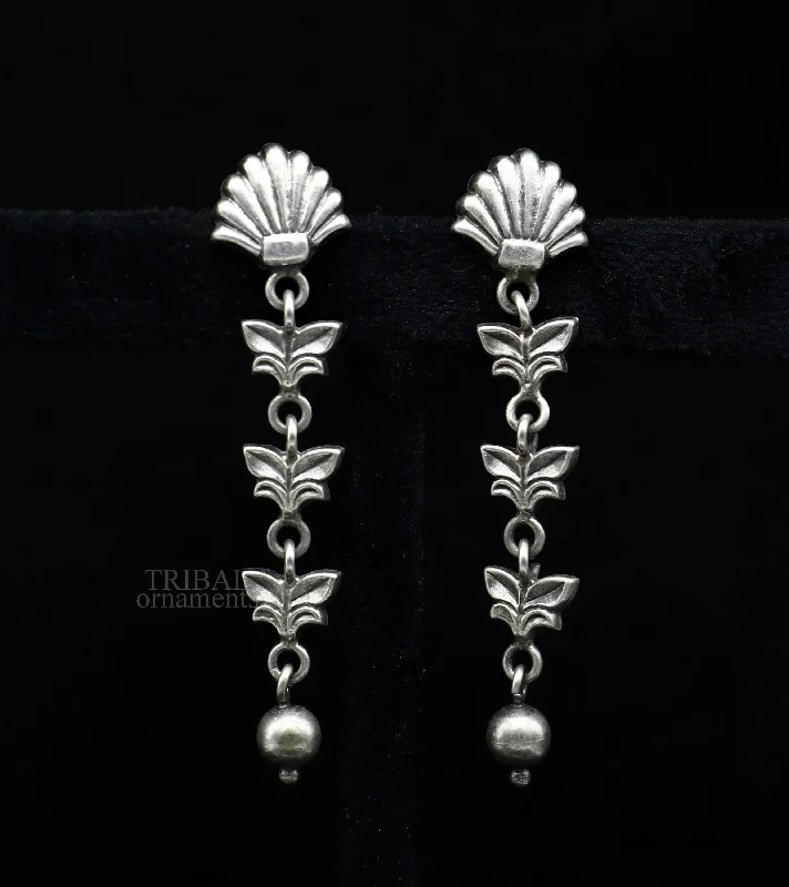 Unmissable Jewelry Sale – Shop Before It's Too Late 925 sterling silver handmade floral design drop dangle long light weight fancy girl's earring brides jewelry from india ear1142 Unmissable Jewelry Sale – Shop Before It's Too Late 925 sterling silver handmade floral design drop dangle long light weight fancy girl's earring brides jewelry from india ear1142