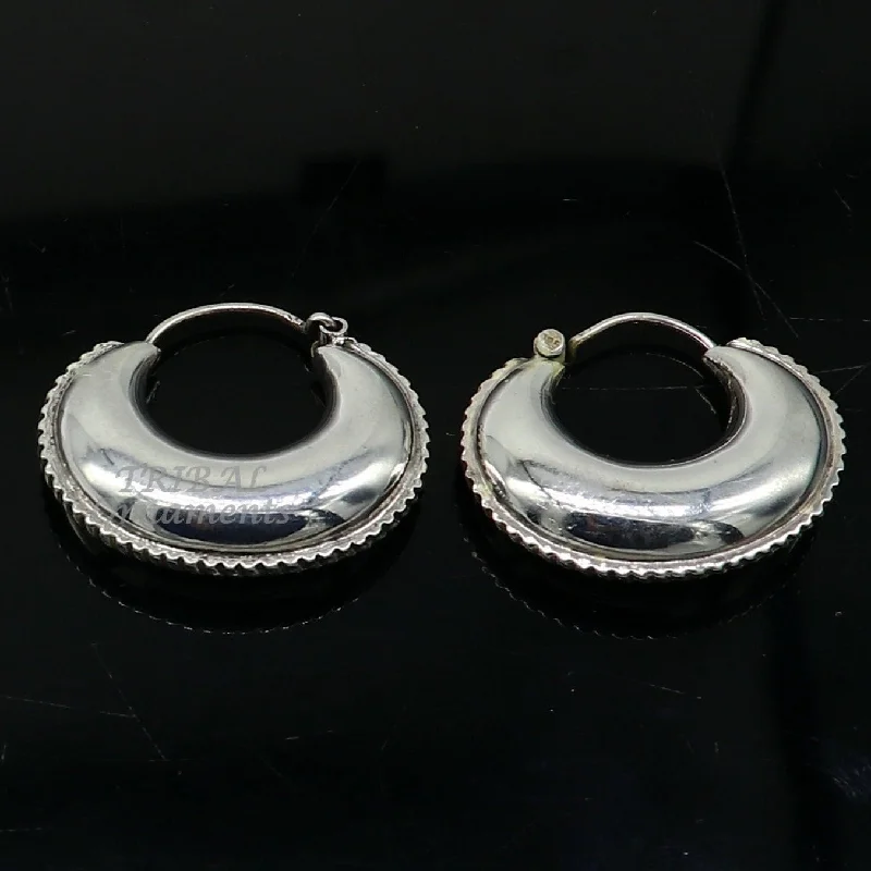 Glamorous Jewelry, Glamorous Deals – Shop Now 925 sterling silver handmade unique traditional cultural ethnic hoops earring bali for men's or girl's best dancing jewelry s1121