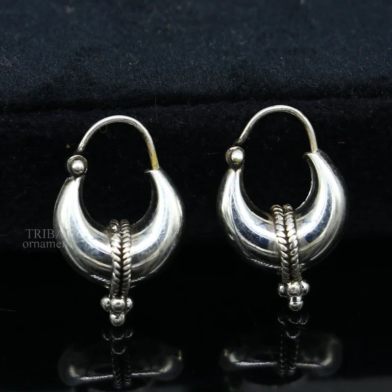 Luxury Meets Affordability – Jewelry Sale Live Now 925 sterling silver Handmade vintage ethnic style hoops earrings Kundal unisex tribal stylish unique Bali jewelry from India ear1223 Luxury Meets Affordability – Jewelry Sale Live Now 925 sterling silver Handmade vintage ethnic style hoops earrings Kundal unisex tribal stylish unique Bali jewelry from India ear1223
