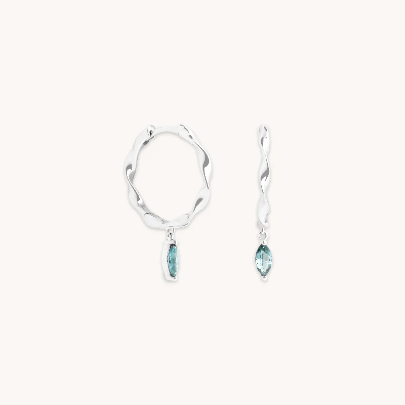 Best Jewelry Deals – Premium Quality At Exclusive Discounts Alexandrite Charm Twist Huggies in Solid White Gold Best Jewelry Deals – Premium Quality At Exclusive Discounts Alexandrite Charm Twist Huggies in Solid White Gold