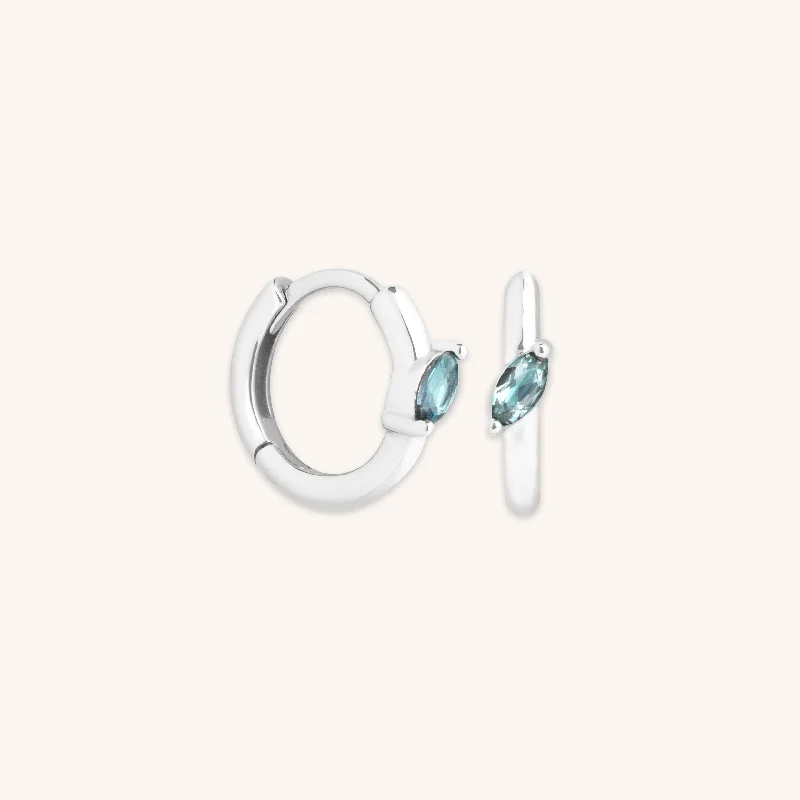 Unmissable Deals On Handmade Jewelry Collections Alexandrite Marquise Huggies in Solid White Gold Unmissable Deals On Handmade Jewelry Collections Alexandrite Marquise Huggies in Solid White Gold