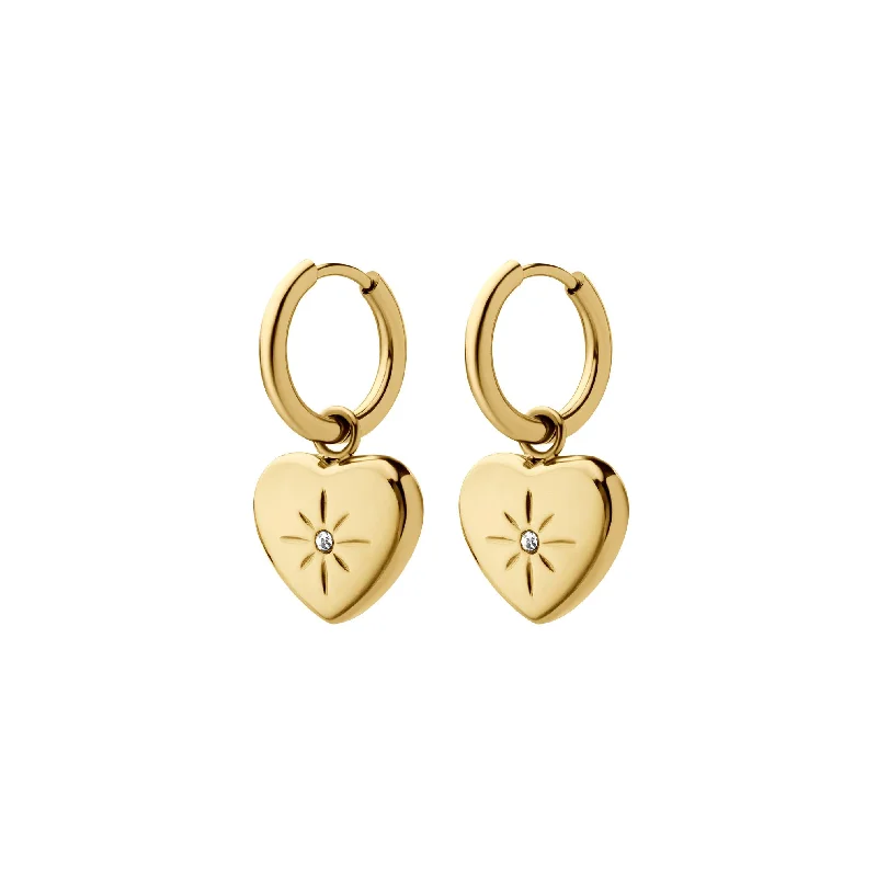 Buy More, Save More On Stunning Jewelry Designs Amortentia Zirconia Studded Heart Charm Hoops Buy More, Save More On Stunning Jewelry Designs Amortentia Zirconia Studded Heart Charm Hoops