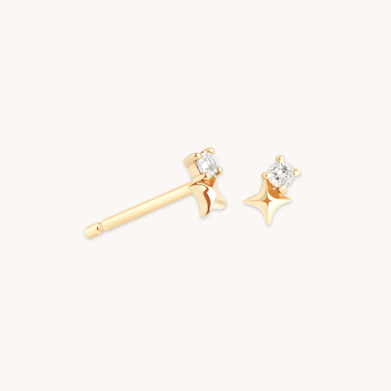 Luxury Jewelry Sale – Sparkle For Less April Topaz Birthstone Earrings in Solid Gold