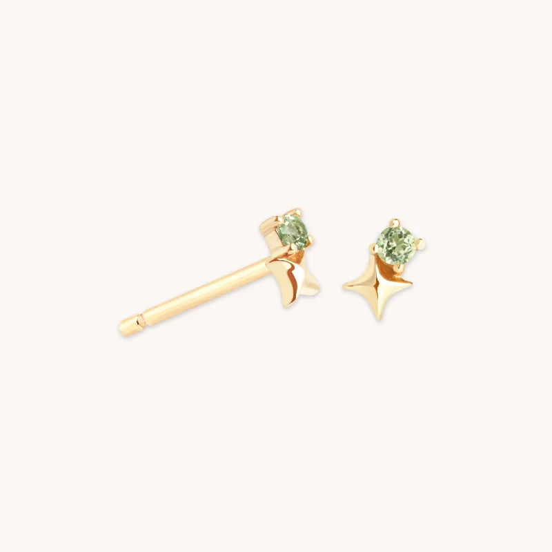Unmissable Jewelry Sale – Shop Before It's Too Late August Peridot Birthstone Earrings in Solid Gold