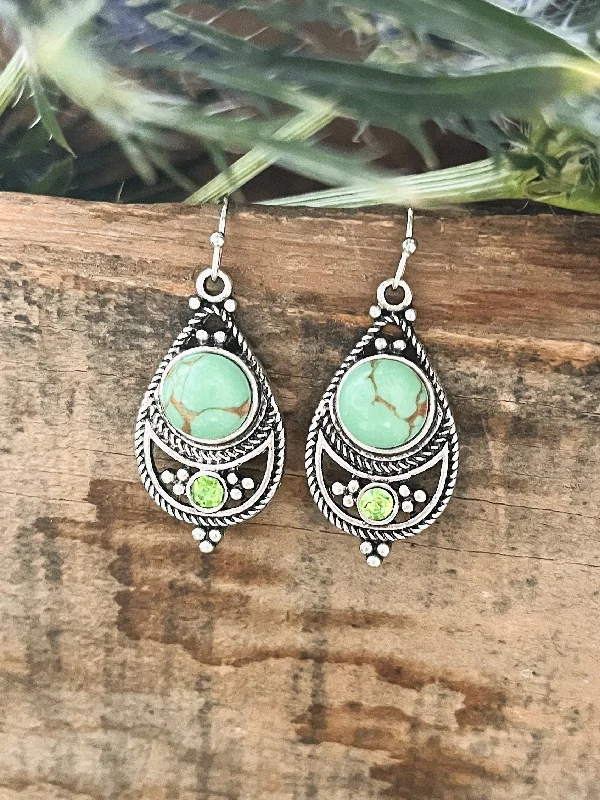 Stunning Jewelry Pieces At The Lowest Prices Ever Beautiful Green and Silver Drop Earrings