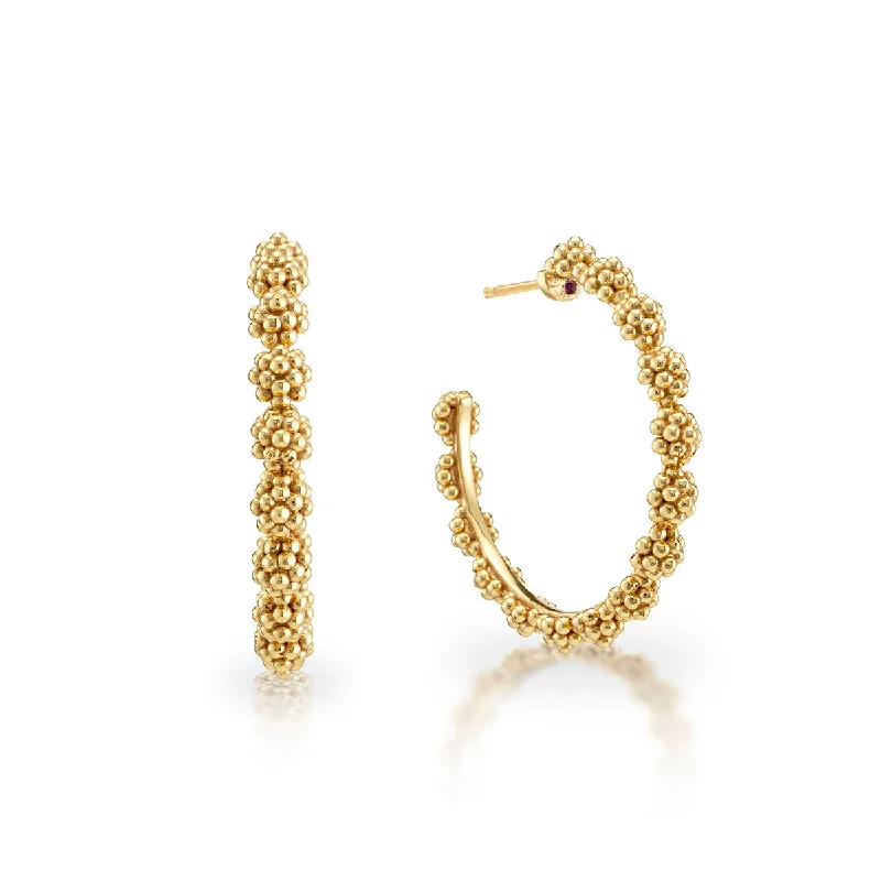 Classic And Modern Jewelry Styles On Sale Berry Icon Medium Hoop Earrings - Gold