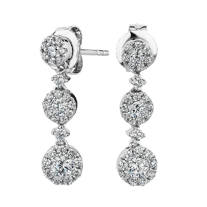 Accessorize For Less – Luxury Jewelry At Affordable Prices Celeste Round Brilliant drop earrings with 0.82 carats* of diamond simulants in 10 carat white gold