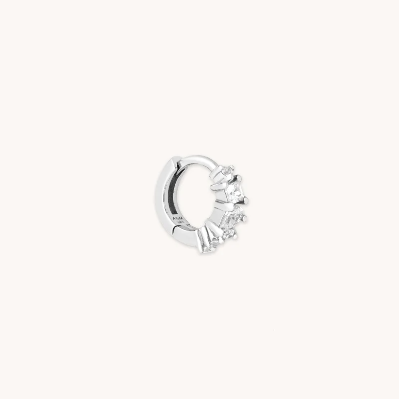 The Perfect Accessory For Less – Jewelry Sale Live Celestial Crystal 6.5mm Hoop in Silver The Perfect Accessory For Less – Jewelry Sale Live Celestial Crystal 6.5mm Hoop in Silver